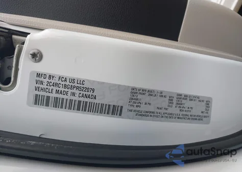 2023 Chrysler Pacifica Touring L z USA, uszkodzony, nr VIN 2C4RC1BG8PR522079